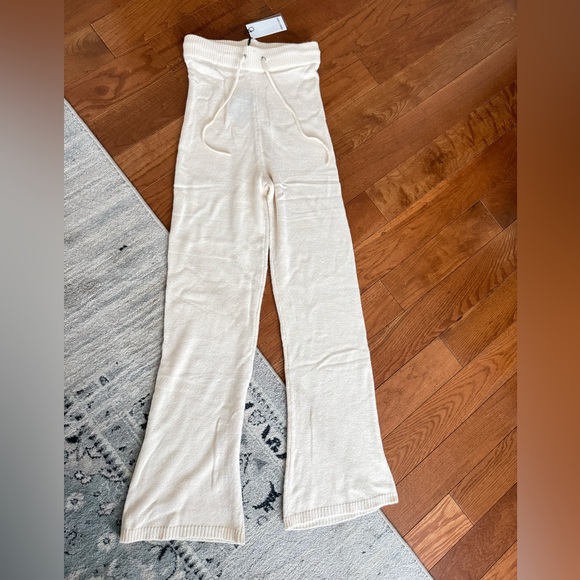 NWT Ally Tusk Knit Pants Andrea Iyamah cream small - Picture 3 of 9